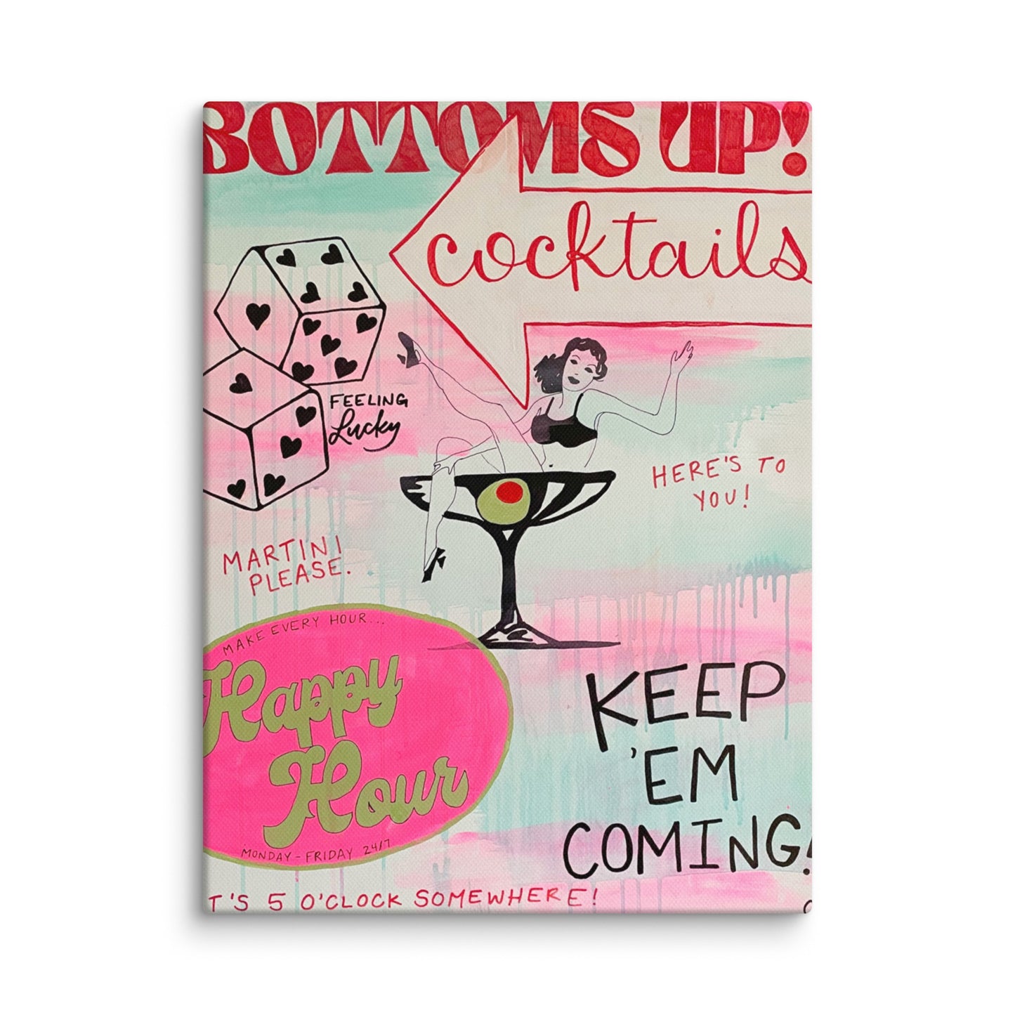 Bottoms Up Canvas